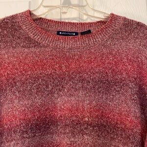 Women an Architect sweater. XL Pink hues crew neck knit soft lightweight